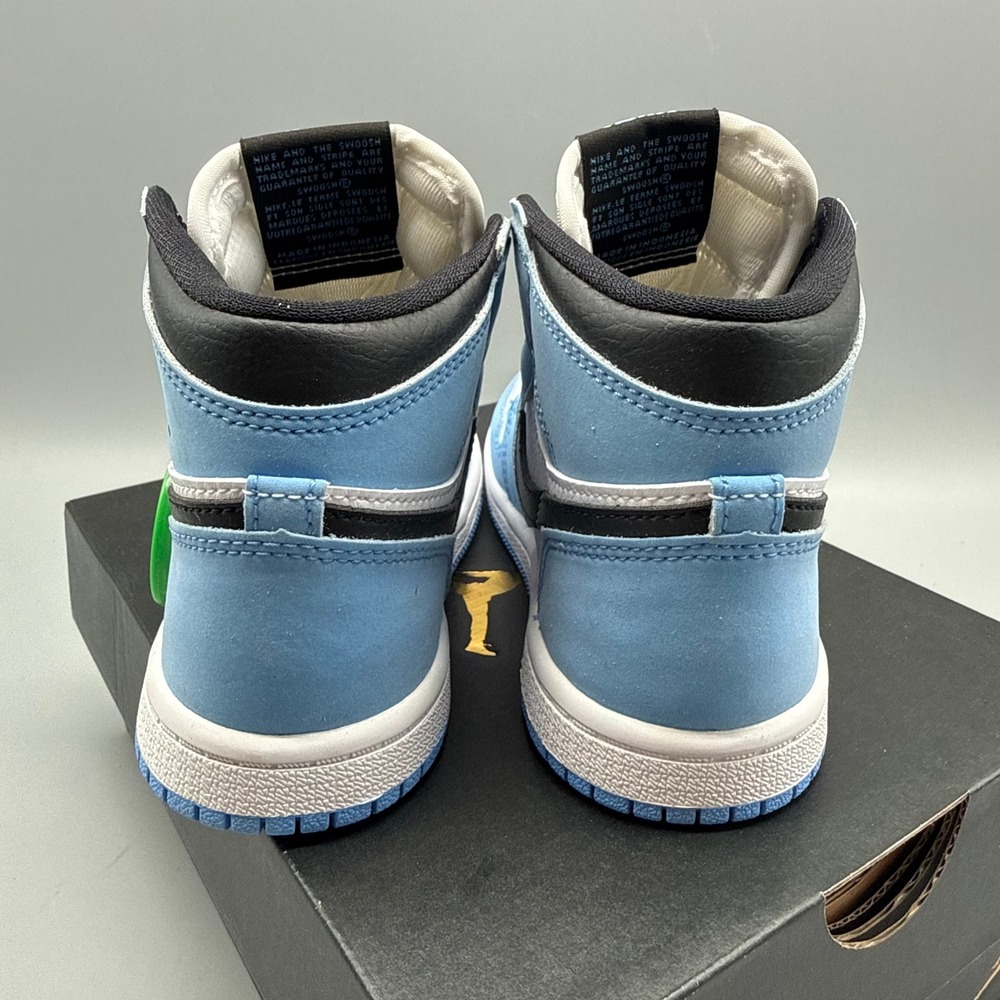Jordan 1 Retro High OG Toddler 10C University Blue White Black AQ2665-134 EUC - Picture 6 of 12